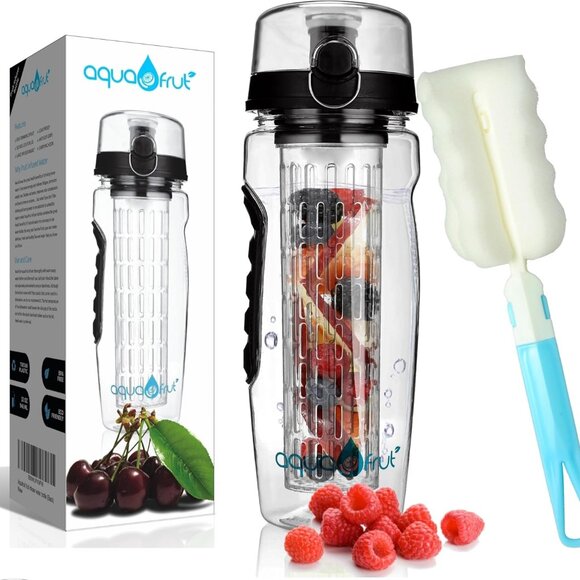 AquaFrut 32 Oz Fruit Infuser Water Bottle - Leak Proof BPA-Free Infusion Water B - Picture 1 of 8